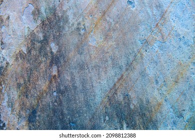 Rusty blue natural stone and slate. Background. Texture.