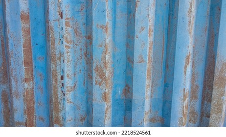 Rusty Blue Old Warehouse Door