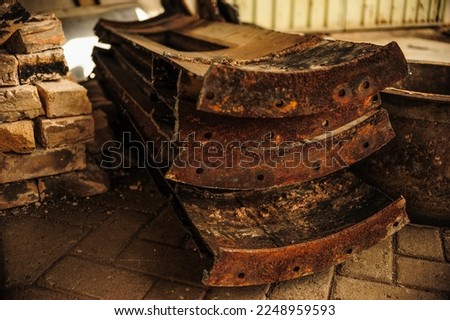 Rusty broken machine scrap junk
