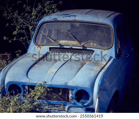 rusty carcas of an old timer auto