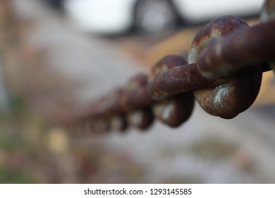 rusty chain close-up