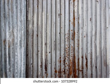 Rusty Corrugated Iron Metal Texture Background