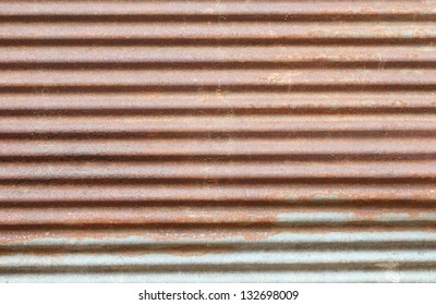 Rusty Corrugated Metal Wall