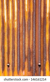 Rusty Corrugated Metal Wall 