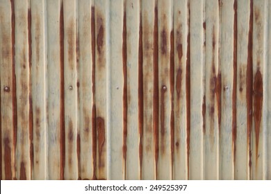 Rusty Corrugated Metal Wall