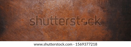 rusty dark metal backdrop or background texture , banner size