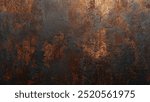 Rusty and Dirty Metal Background texture, Old grunge copper bronze rustic texture dark, Corrosion on Metal Surface