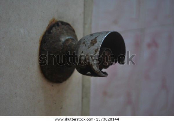 Rusty Door Knob Crack Door Knob Stock Photo Edit Now 1373828144