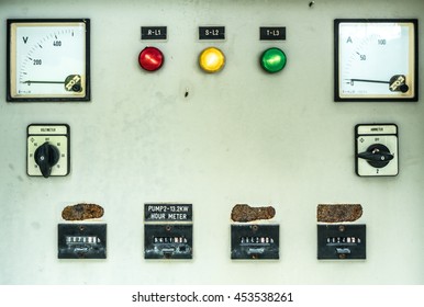 Rusty electricity control panel
