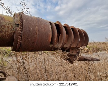 Rusty End Of A Cannon Barrel .