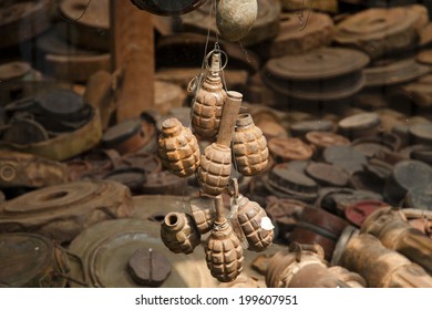 Rusty Grenades in Landmine Museum - Siem Reap - Cambodia