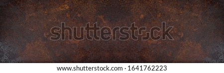 Rusty grunge dark metal texture background banner panorama