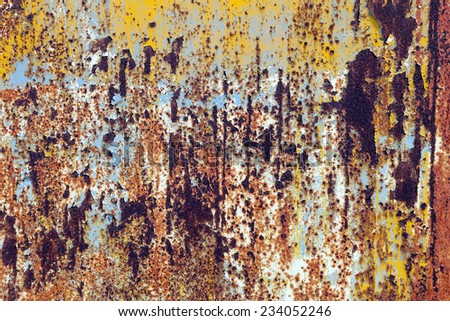 rusty grunge metal background of an old watertank
