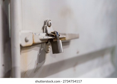 Rusty Hasp and Padlock, Security Concept