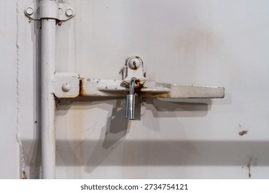 Rusty Hasp and Padlock, Security Concept