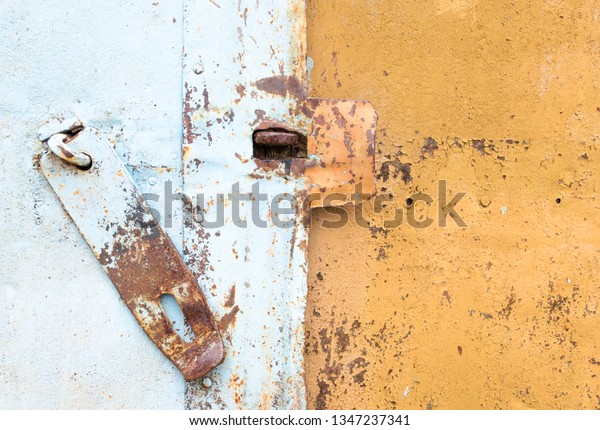 Rusty Hinge On Garage Door Deadbolt Stock Photo Edit Now 1347237341