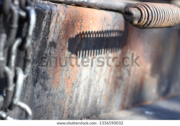 Rusty industrial parts\
