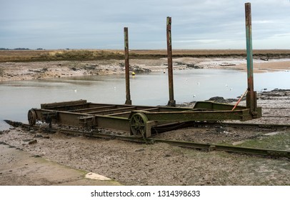 Rusty Iron Boat Launch Carriage Frame