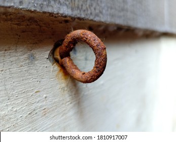 Rusty Iron Bolt Exposed To Oxidation Process