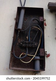 Rusty Iron Electrical Panel Box Installed Stock Photo 2045199752 ...