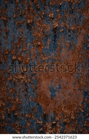 Rusty meta plate from a building facade