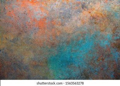 Rusty metal background. Color steel texture - Shutterstock ID 1563563278