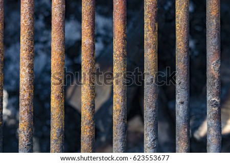 Rusty metal bars