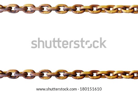 Rusty metal chains