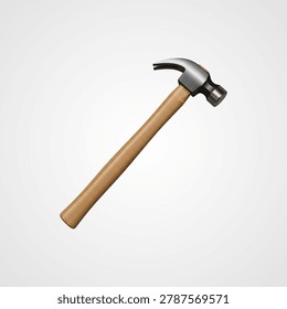 Rusty metal hook with a silver ring on white background