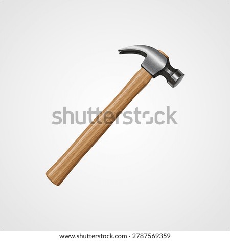 Rusty metal hook with a silver ring on white background