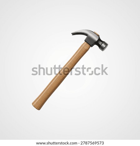 Rusty metal hook with a silver ring on white background
