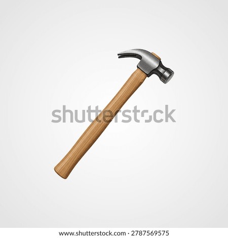 Rusty metal hook with a silver ring on white background