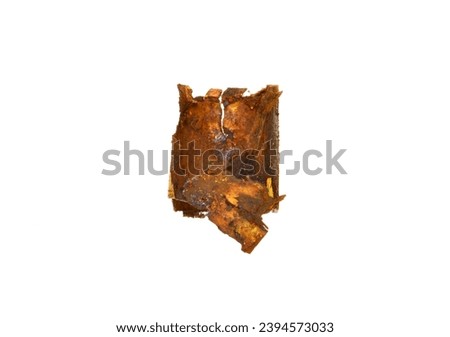 rusty metal isolated on white background