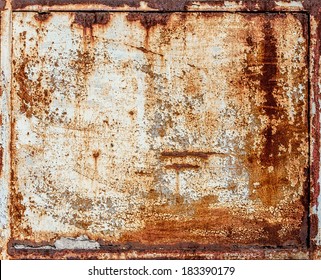 rusty metal panel