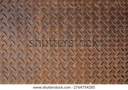 rusty metal plate diamond pattern