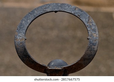 Rusty Metal Ring Close Up