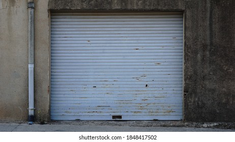 Rusty Metal Rolling Door Background