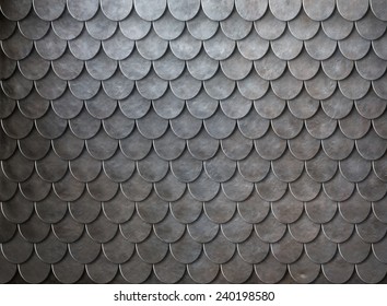 Rusty metal scales armor background - Shutterstock ID 240198580