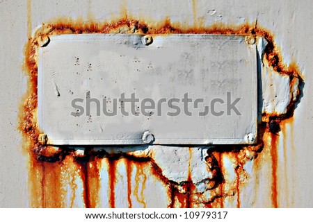 rusty metal tab