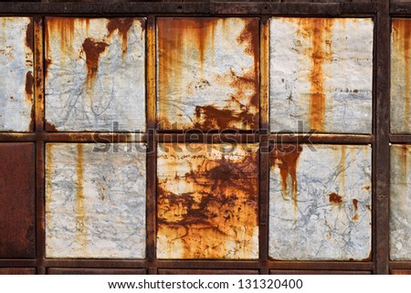 Rusty metal texture, corroded metal plates as abstract background image Stock photo © 