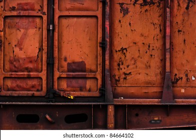 Rusty Metal Texture With Doors