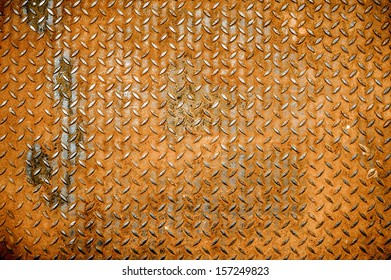 Rusty Metallic Diamond Plate