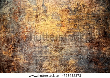 Rusty metallic steel plate