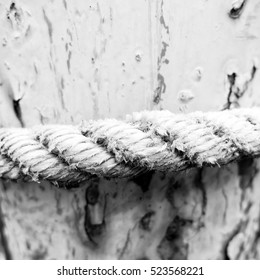 rusty old background with rope 