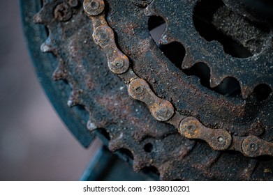 Rusty Old Bike Cycle Chain 