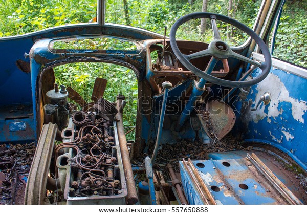 Rusty Old Truck Interior Stock Photo Edit Now 557650888