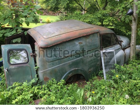 A rusty old van left abandoned