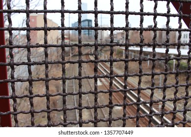 Rusty Overpass New Jersey PATH Train