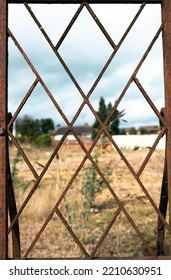 Rusty Railings, Window To A Derelict Building Site