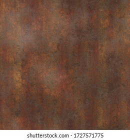 Rusty red brown seamless pattern.Aged vintage red rust stains texture metal sheet.